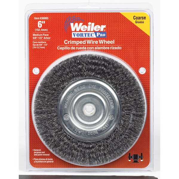 Weiler WIRE WHEEL 6""COARSE MED 36003 Zoro